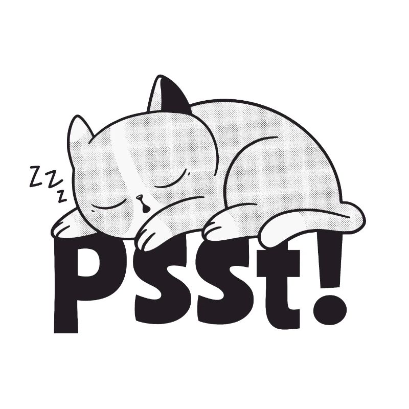 Psst! Lazy cat is sleeping