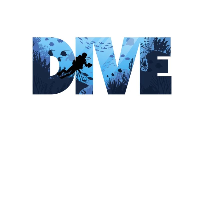 Diving in the deep ocean, diver gift