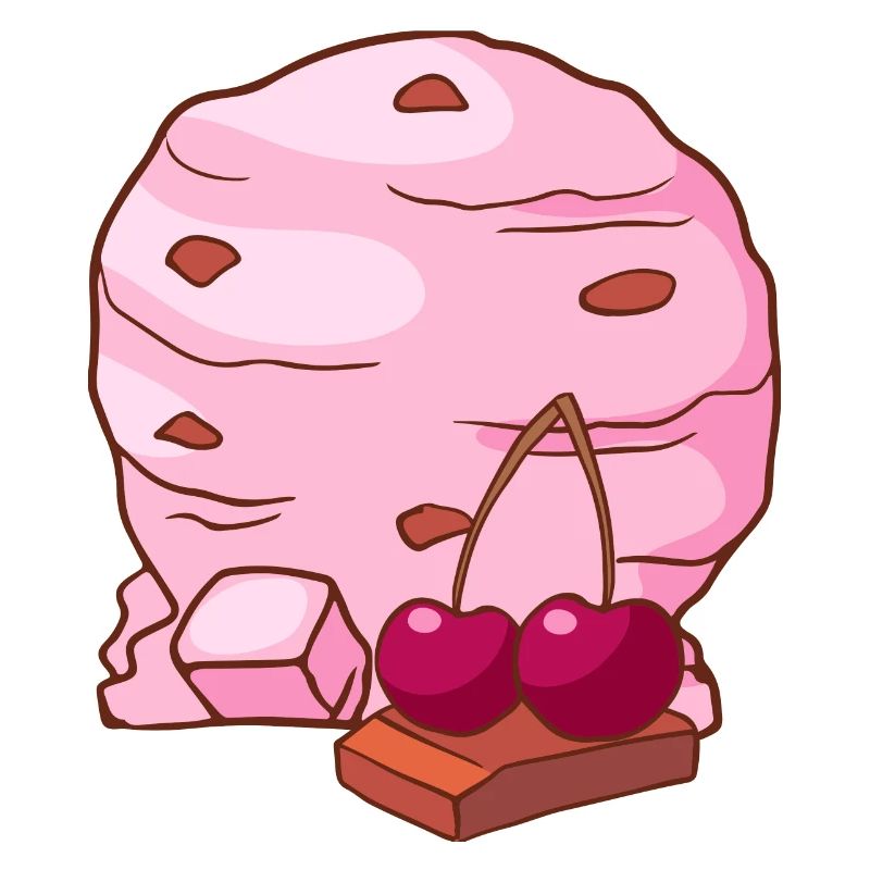 Kirsch Eis Speiseeis Eiskrem Eiscreme Kugeleis