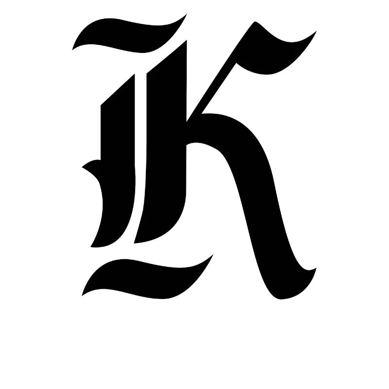 Letter K personalized gift alphabet first name Christmas
