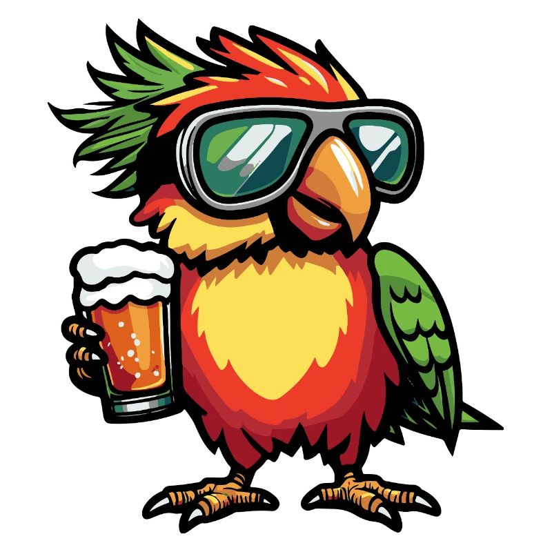 Papagai Apres Ski Bier Comic