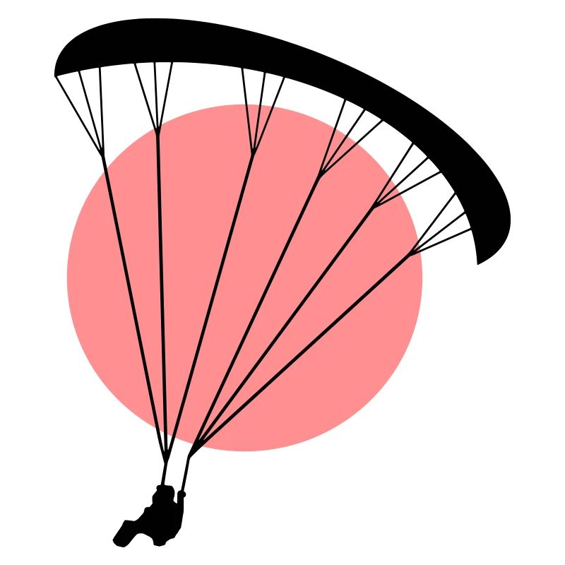 Paraglider Sunset Vector