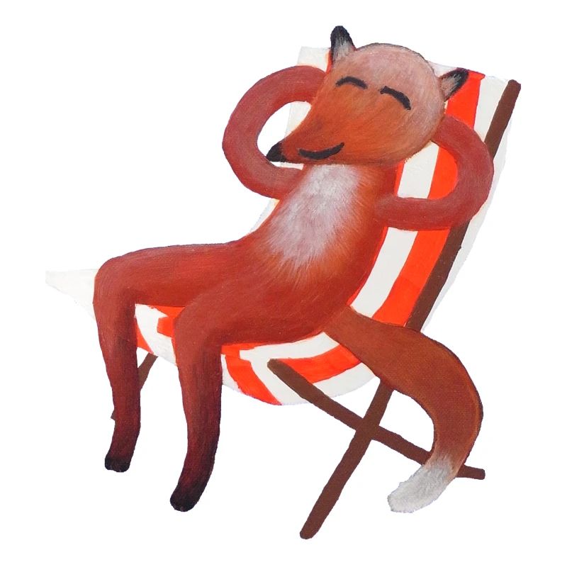Sunbathing Fox (without sun)