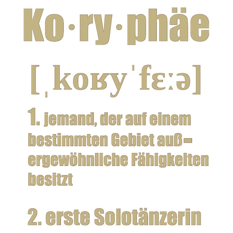 koryphäe in gold