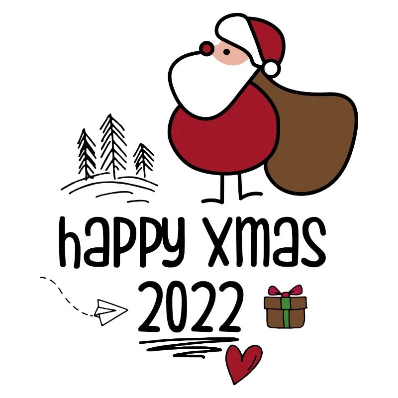Entzückender Weihnachtsmann mit Geschenktüte
