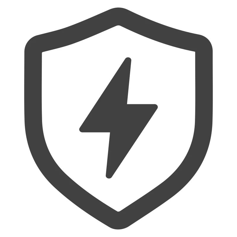 Electric Energy Shield Icon Logo