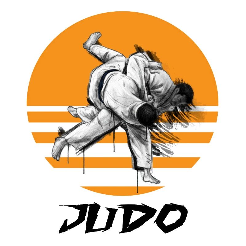 Judo martial arts motif with dynamics