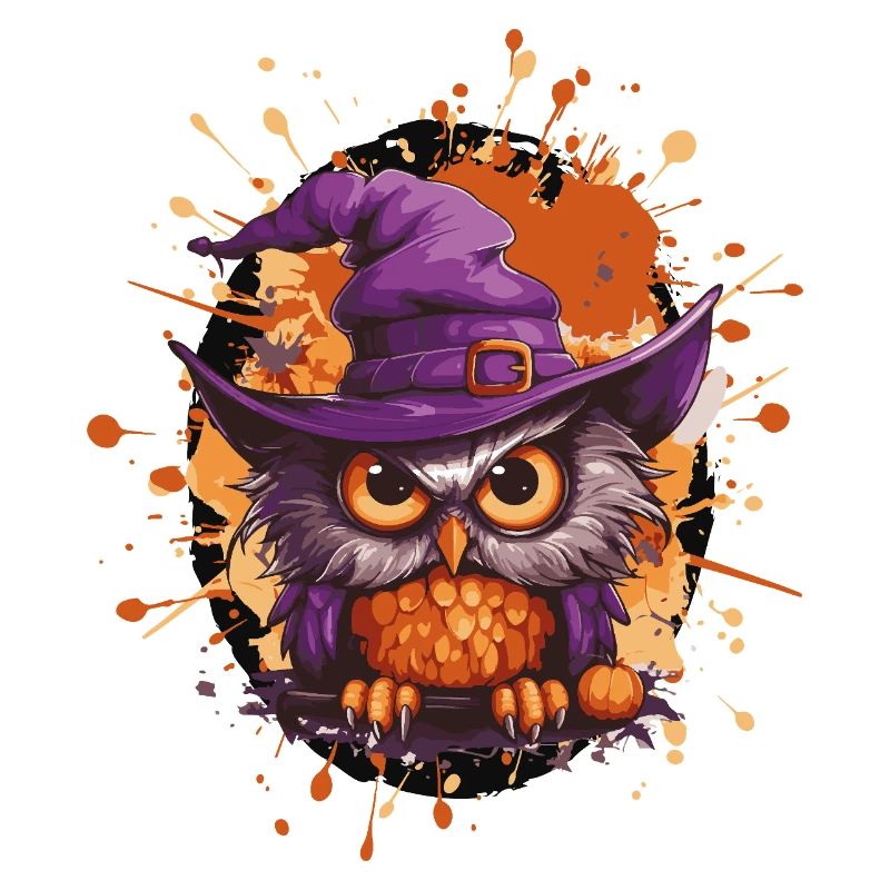 Owl Magic with Witch Hat