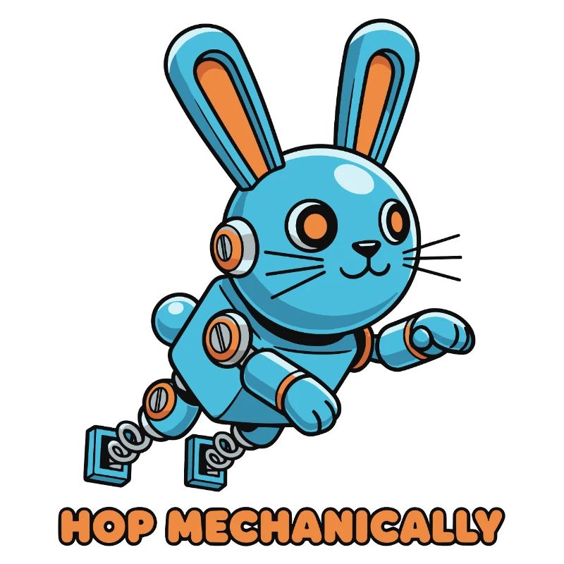 Blue Mechanical Hoppbunny