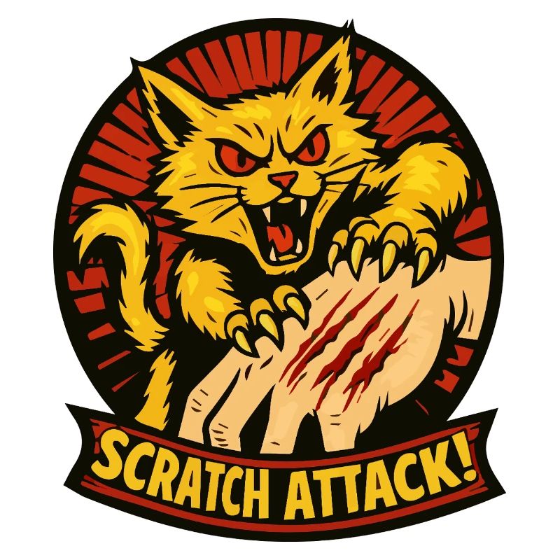 Scratch Attack Angry Cat Claw Design