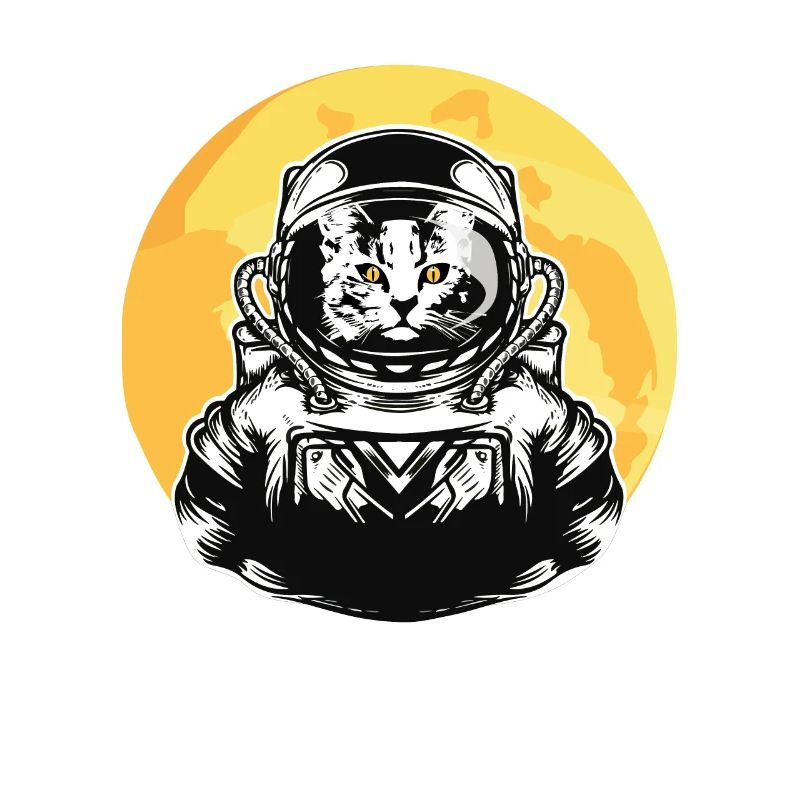 Chat astronaute, catronaute, chat dans l'espace