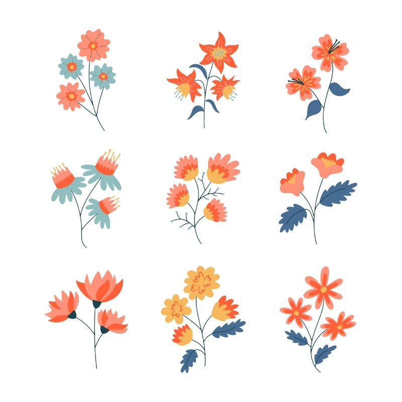 Fleurs sauvages Fleurs botaniques