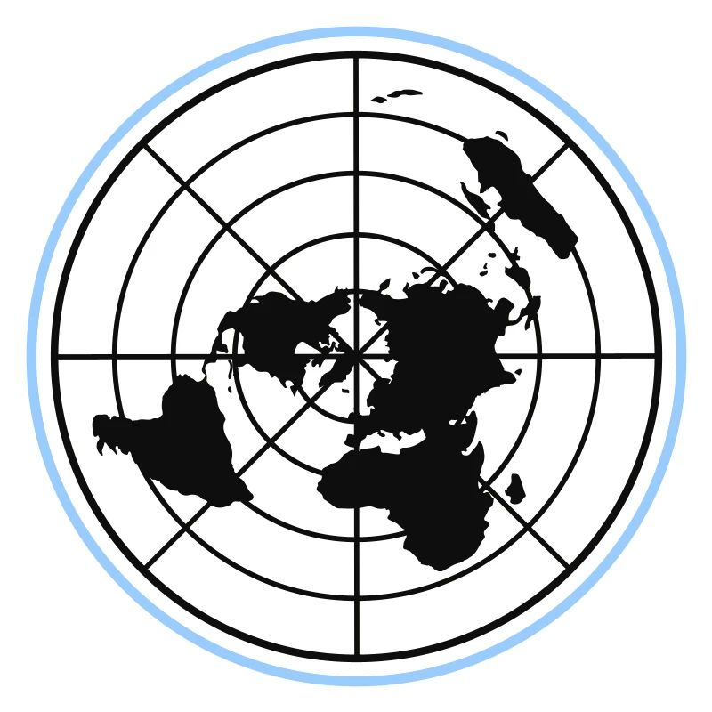Flat Earth | Flat Earth Map | Colors changeable