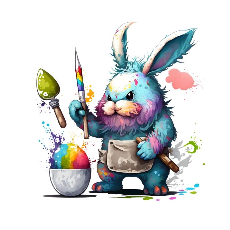 Cartoon Easter with Easter Egg