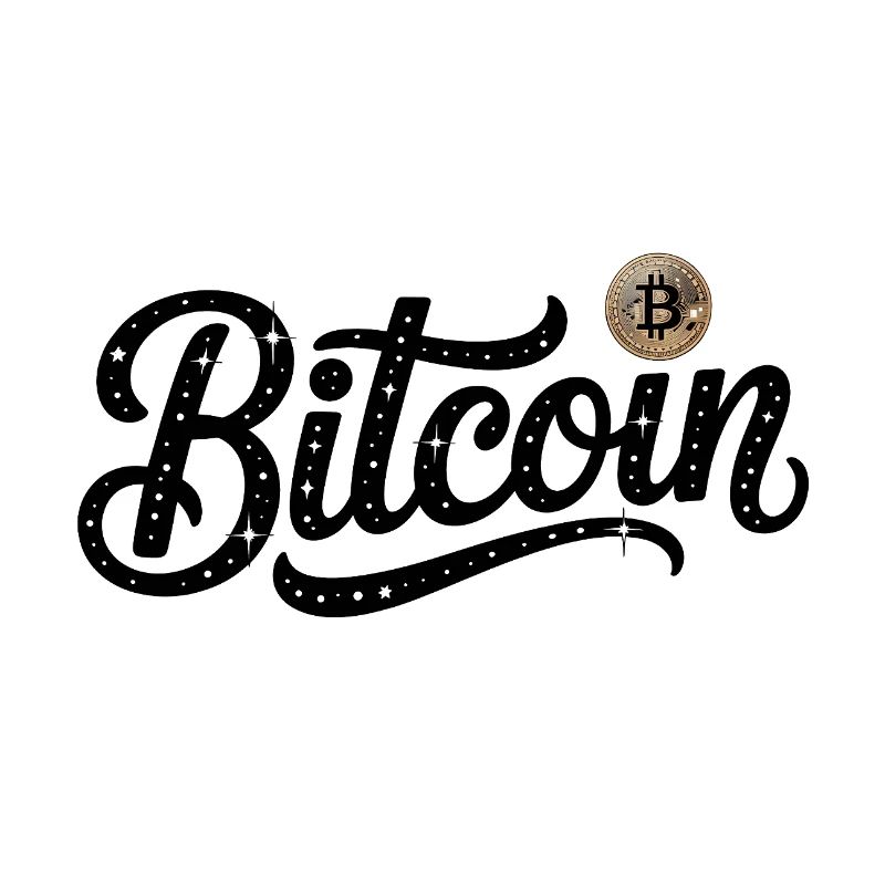 Logo Bitcoin - Autocollant de codage crypto