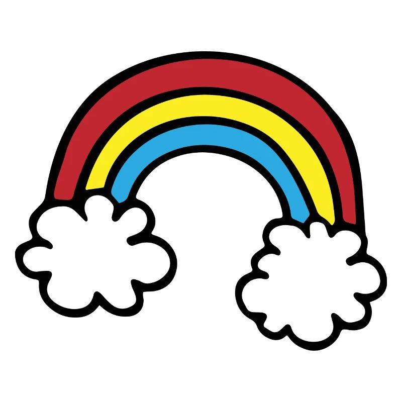 Rainbow two clouds