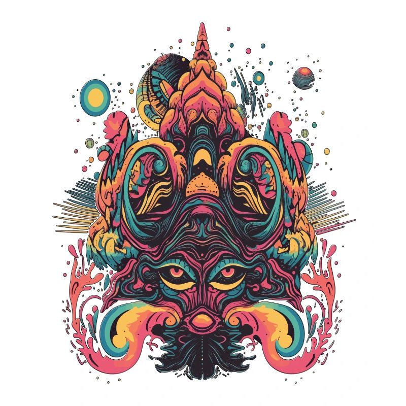 Psychedelic Trip Design Mouse Wonderful Abstract