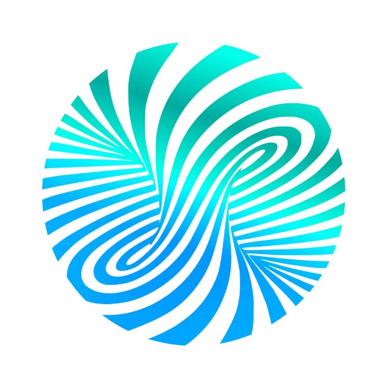 psychedelic optics illusion turquoise optical art 60s