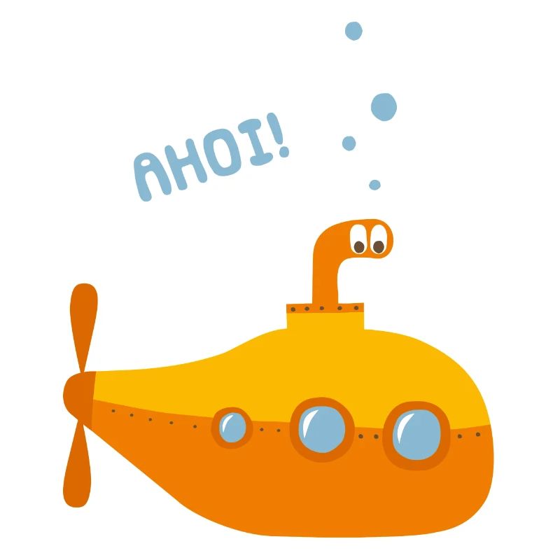 Unterwasser Comic U-Boot