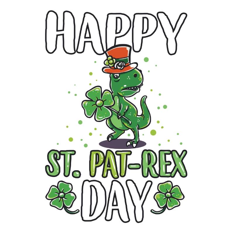 St Patricks day dinosaur T-Rex gift beer