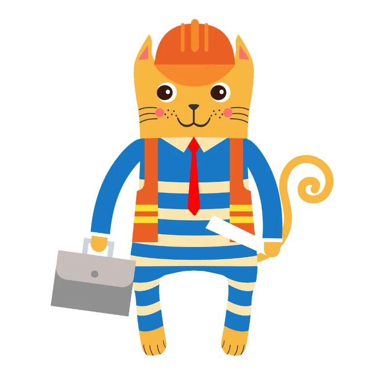 Ingenieur oder Architekt Katze