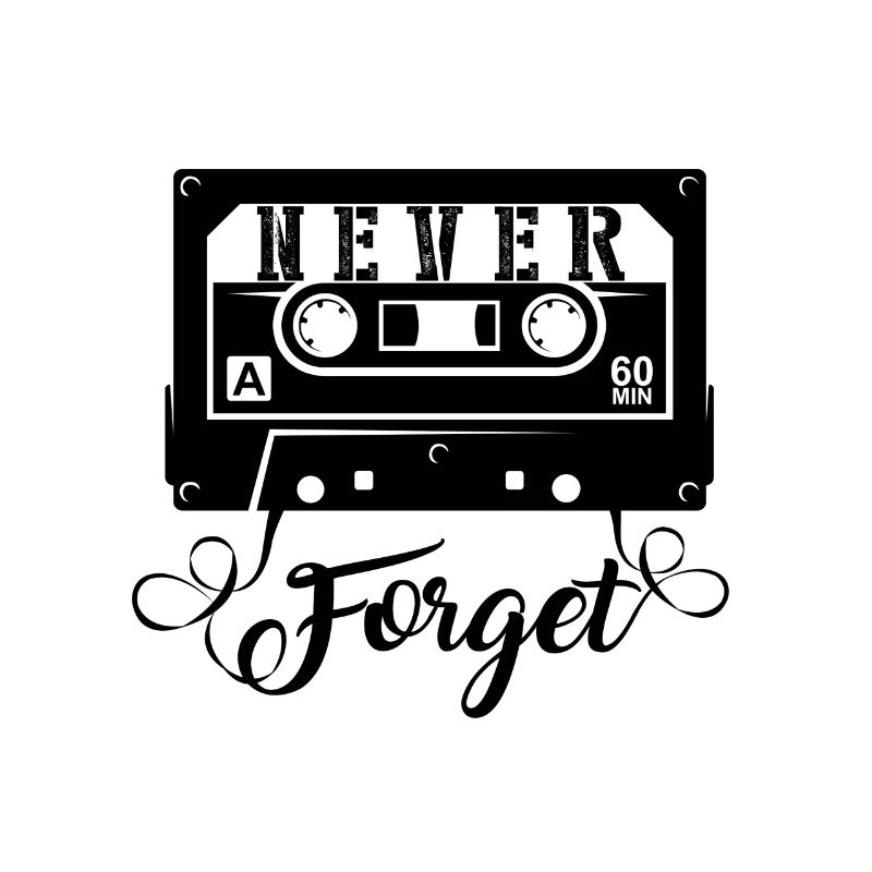 NEVER FORGET - Kassette Retro Geschenk