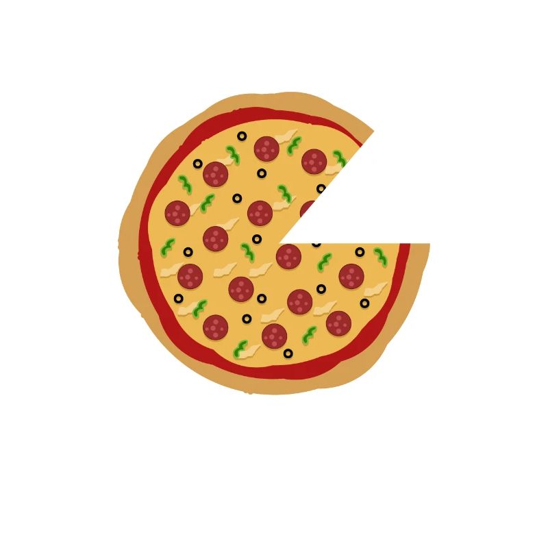 Missing pizza couple design