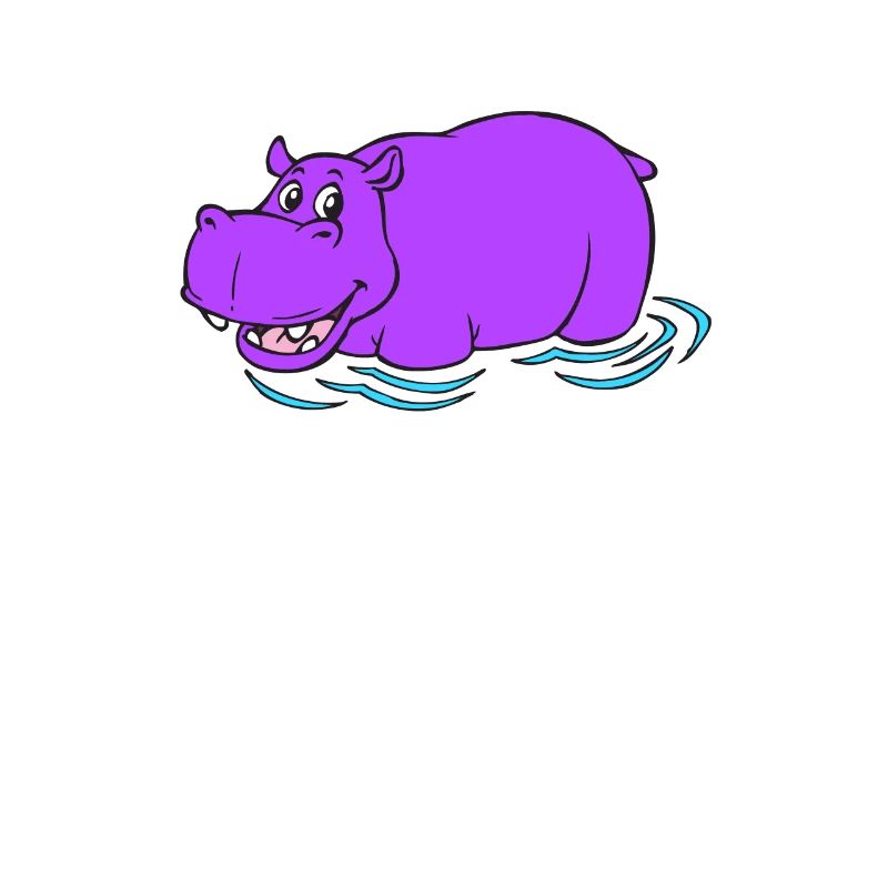 Nilpferd - Lila Hippo
