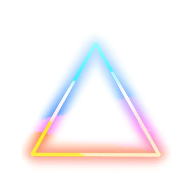 Modern luminous neon three corners
