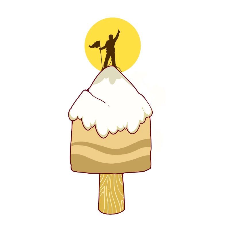 Eiscreme Eis Berg Bergsteiger Klettern Kletterer