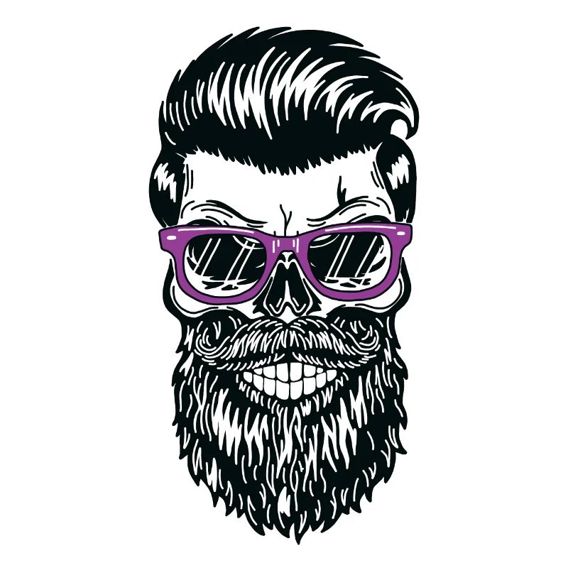 Cooler Bart Schädel