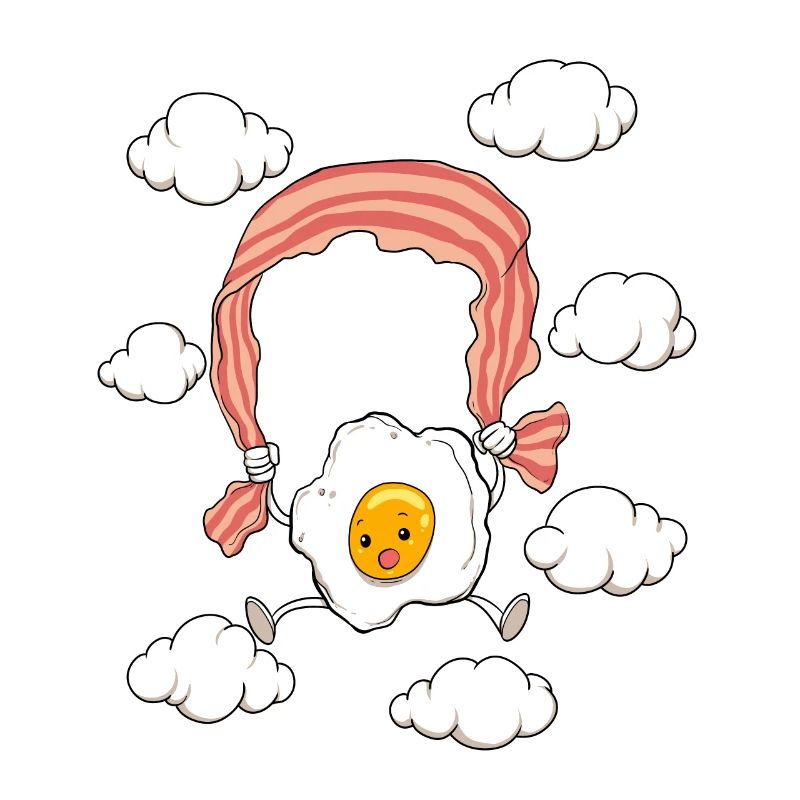 Air breakfast sky eggs bacon fried egg early egg