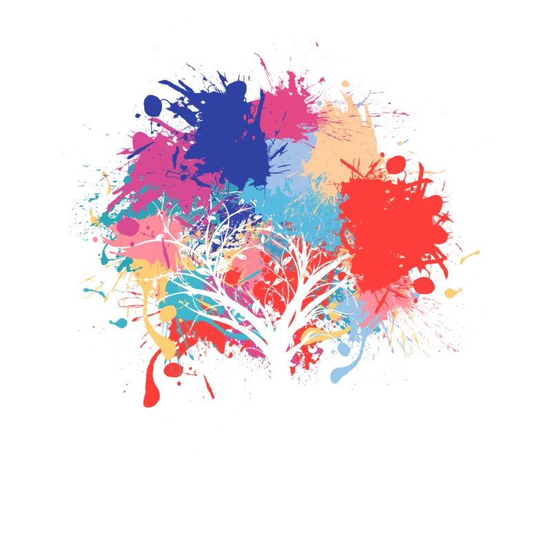 Umweltschutz Tree paint splash