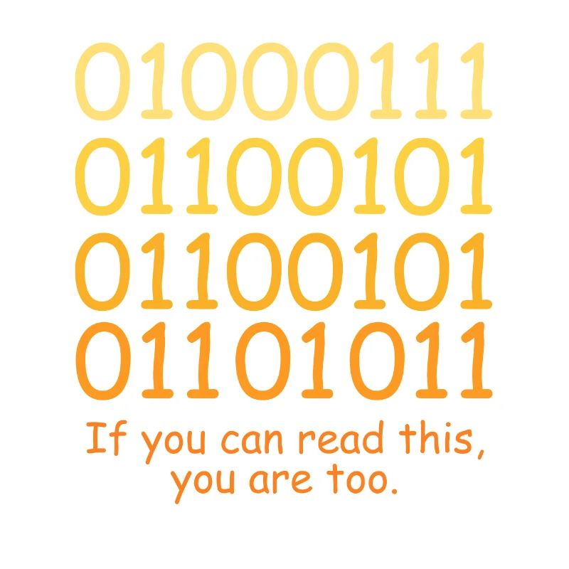 Conception de code binaire de code amusant pour les geeks nerds