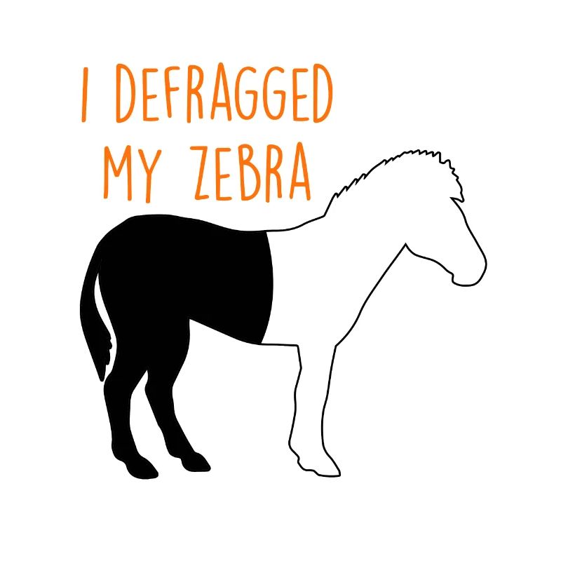 Defragmentiertes Zebra Informatiker Witz Coder