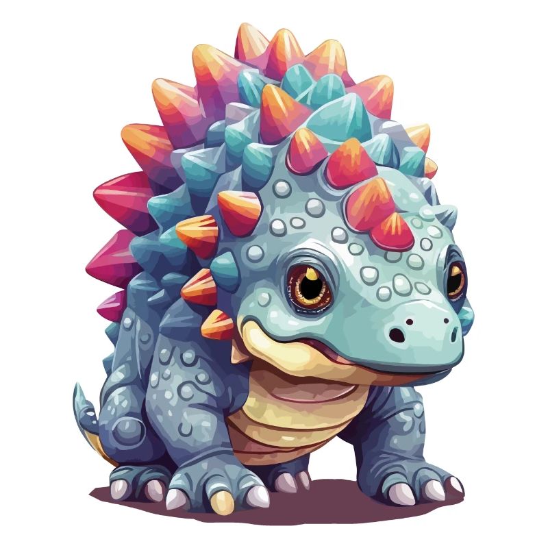 Mignon Pastel Ankylosaurus Dino Comic