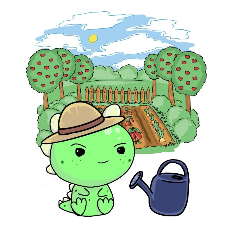 Drache Gärtner Gartenarbeit Hobbygärtner Kinder