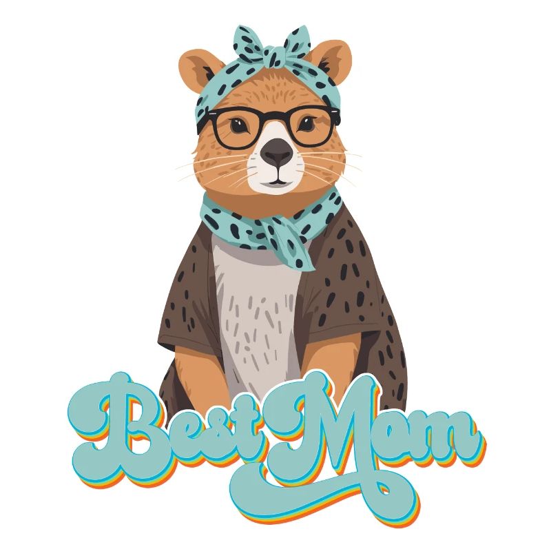 Drôle Capymama Capybara Mère Design