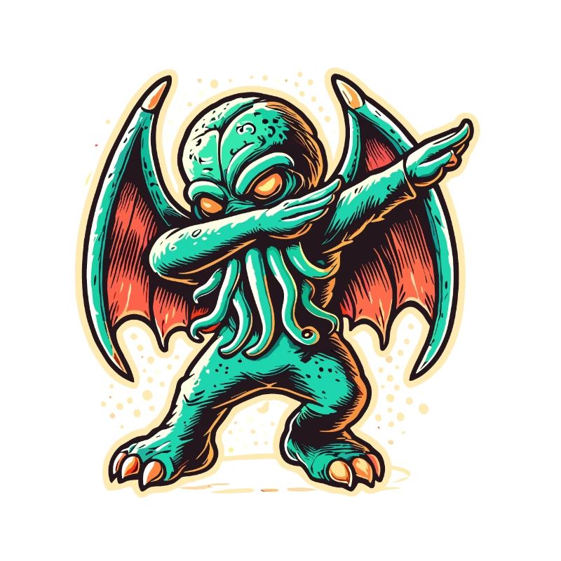 Dabbing drôle Cthulhu Dabbing Design