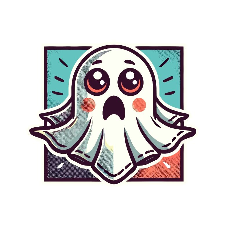 Scared Ghost Funny Ghost Design