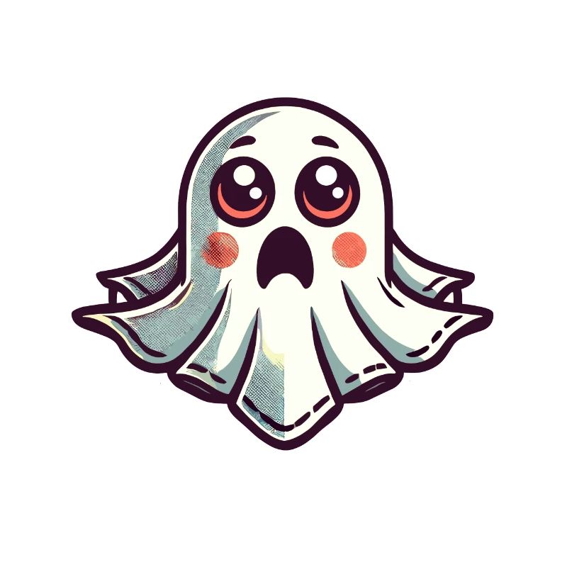 Scared Ghost Funny Ghost Design