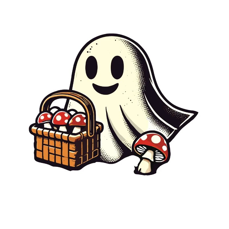 unheMushroom Picker Ghost Ghostly Mushroom Lover