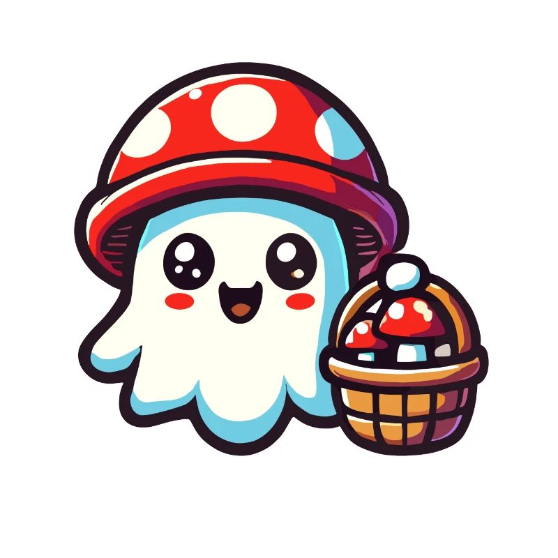 Mushroom Picker Ghost Ghost Mushroom Lover