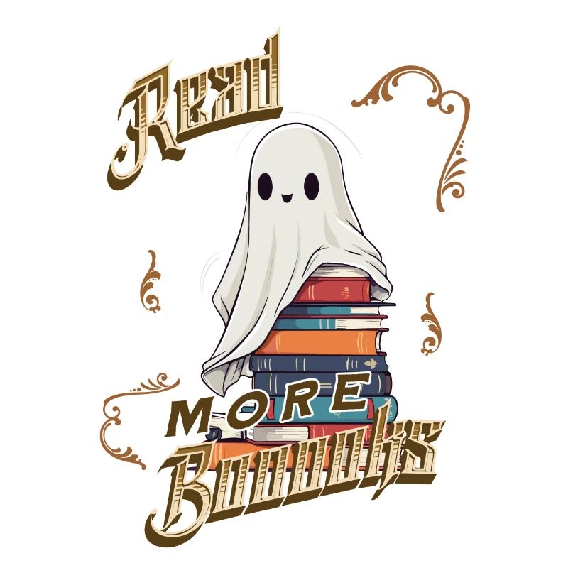 ScaryCute Book Lover Ghost Funny