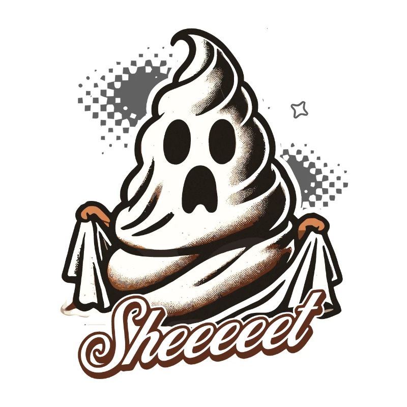 Feuille de caca d’Halloween Ghost Fun