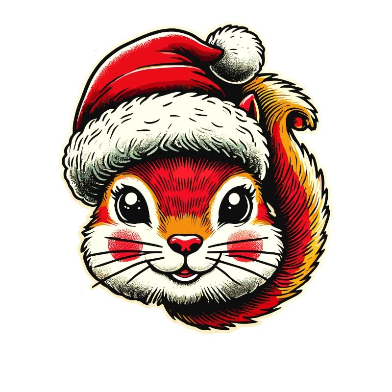 Fröhliches Eichhörnchen Weihnachten