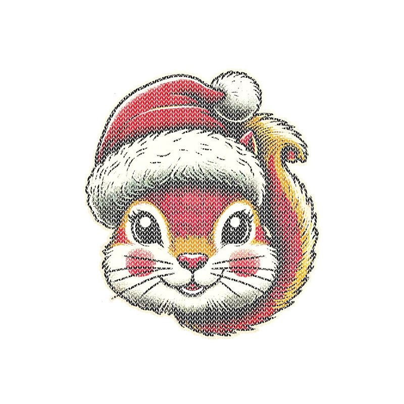 Mignon écureuil de Noël avec chapeau