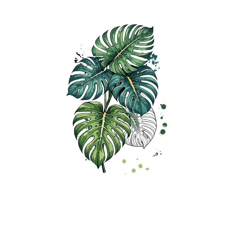 Monstera Bloom avec éclaboussures