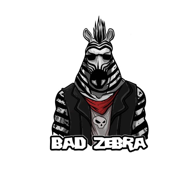 Zebra Punk Motorradfahrer