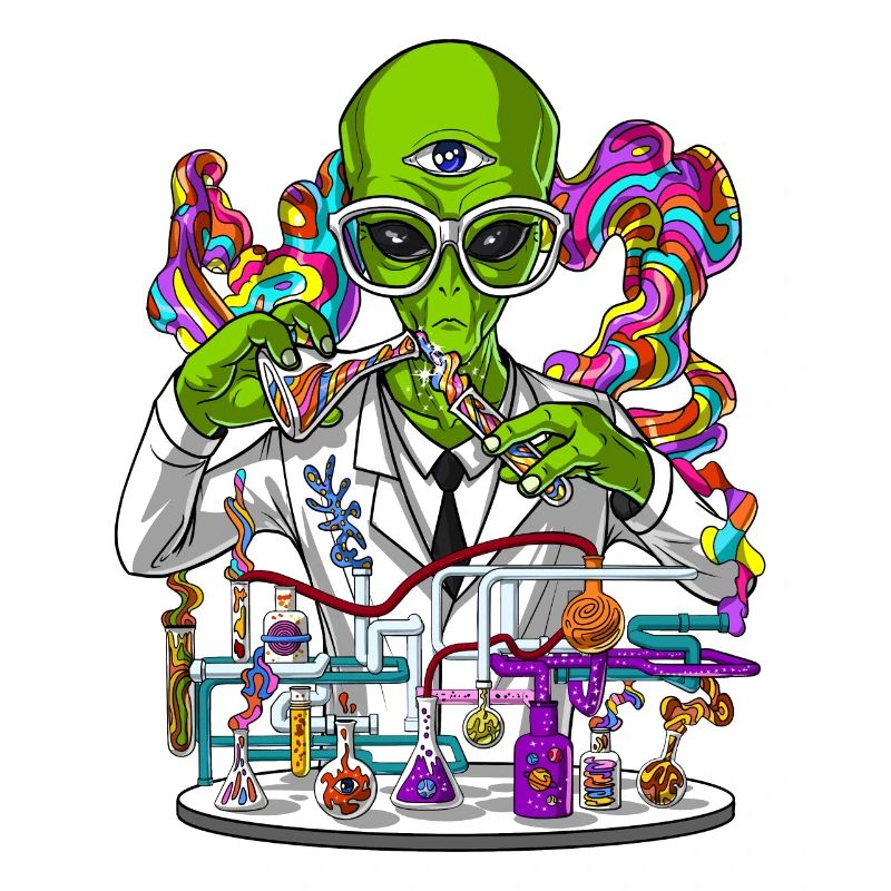 Alien Psychedelic Scientist